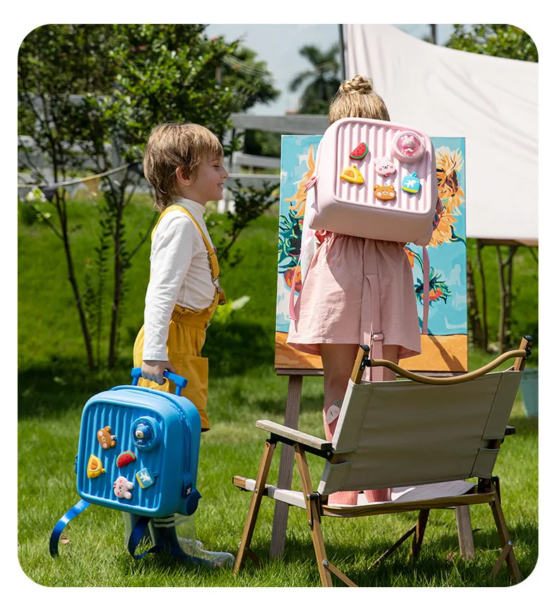 Children Kawaii Backpacks for Girls DIY Cartoon Rabbit School Bags Toddler Boys Schoolbag Cute Kids Book Bags Mochila Escolar