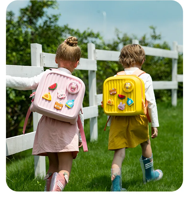 Children Kawaii Backpacks for Girls DIY Cartoon Rabbit School Bags Toddler Boys Schoolbag Cute Kids Book Bags Mochila Escolar