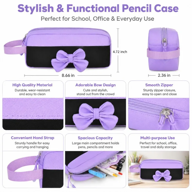 3pcs/set fashion backpack for school Girls Cute School Backpack with Lunch Bag Pencil Case Primary Middle School Student Bookbag