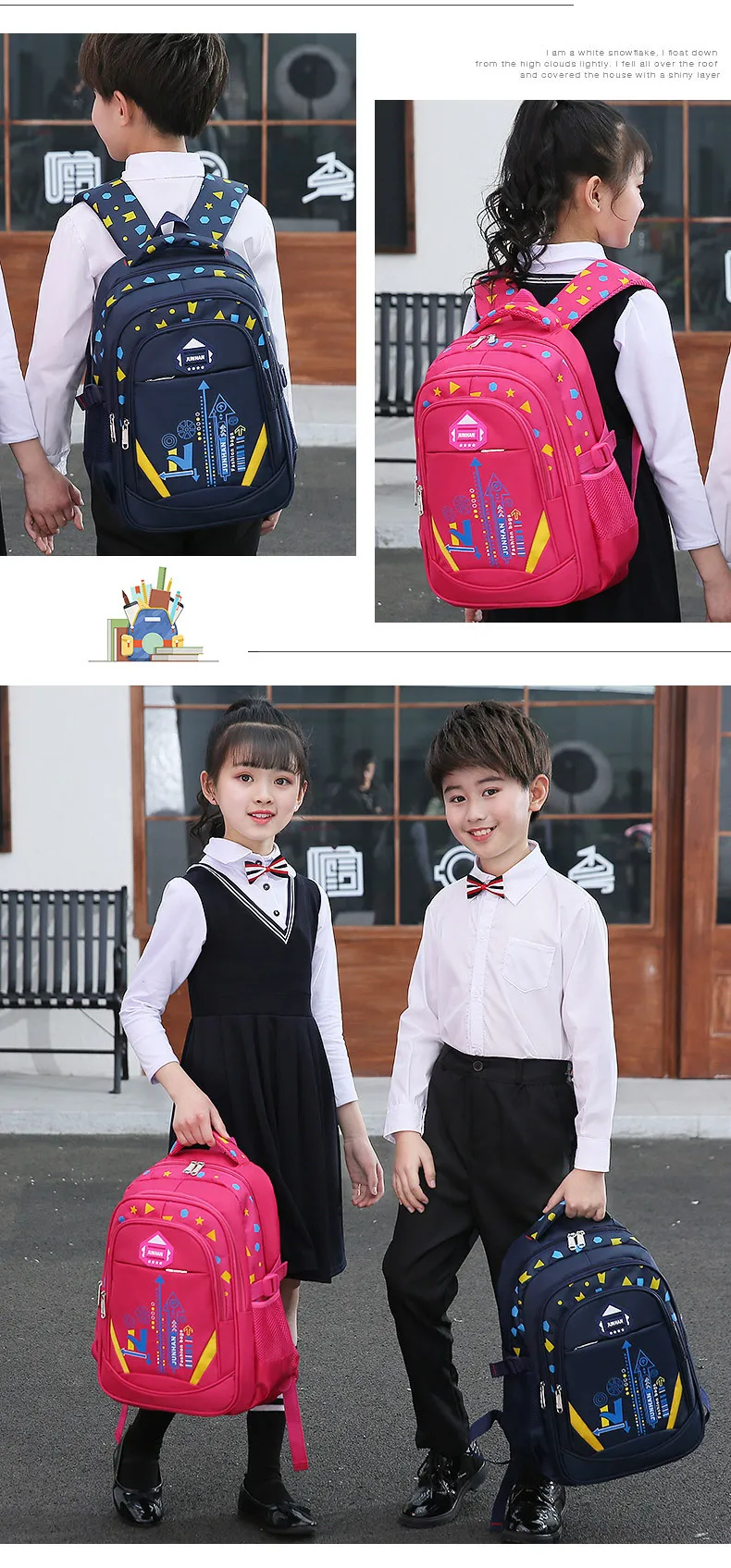 Children School Bags Boys Kids Backpack Primary Orthopedic School Backpack Waterproof Schoolbag Book Bag Mochila Infantil