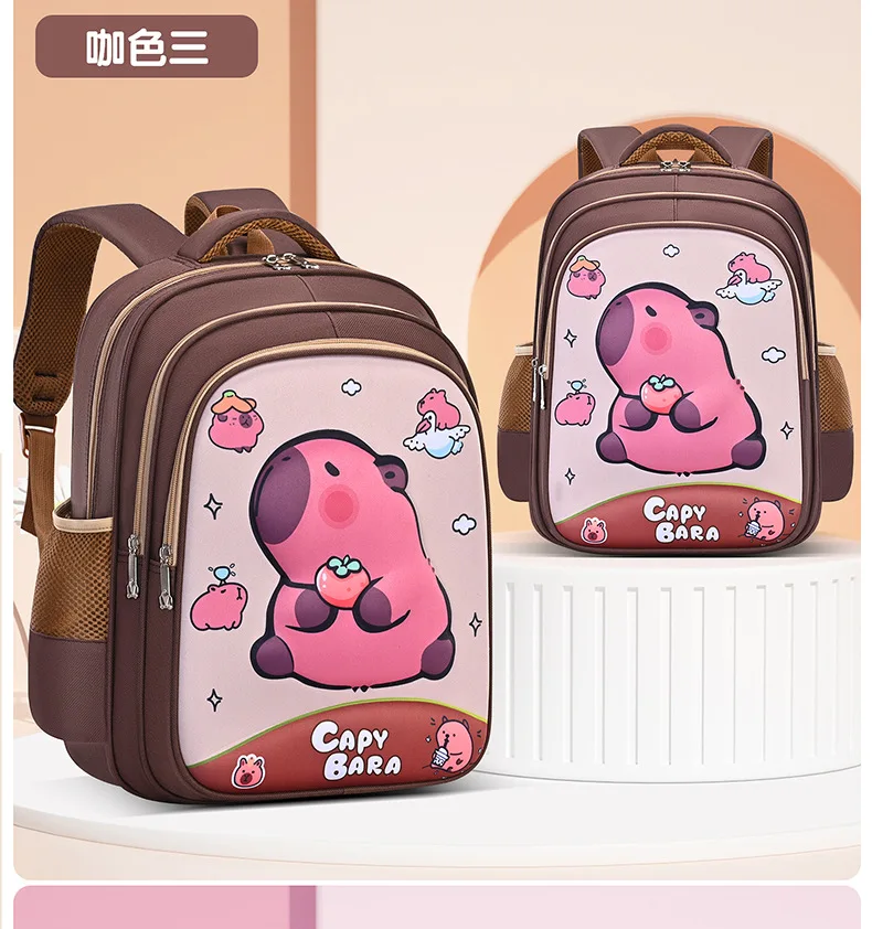 Capybara Children School Bags For Boys Girls Kids Backpack Primary Orthopedic School Backpack Waterproof Schoolbag Book Bag