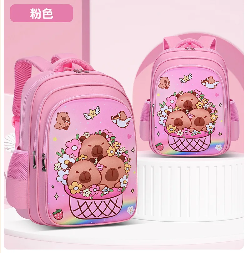 Capybara Children School Bags For Boys Girls Kids Backpack Primary Orthopedic School Backpack Waterproof Schoolbag Book Bag