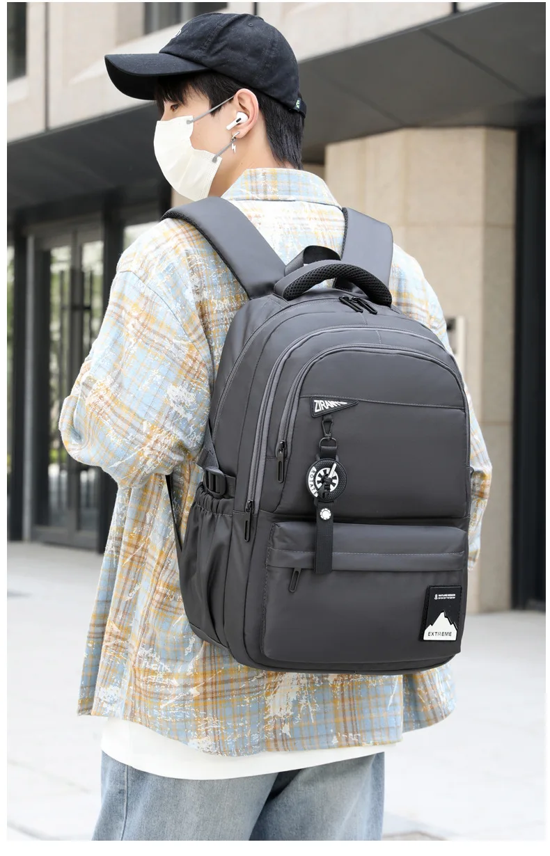 Students Wheeled School Bag Boys Trolley Bags for School Men Travel Backpack with Wheels Waterproof Large Capacity Luggage Bag