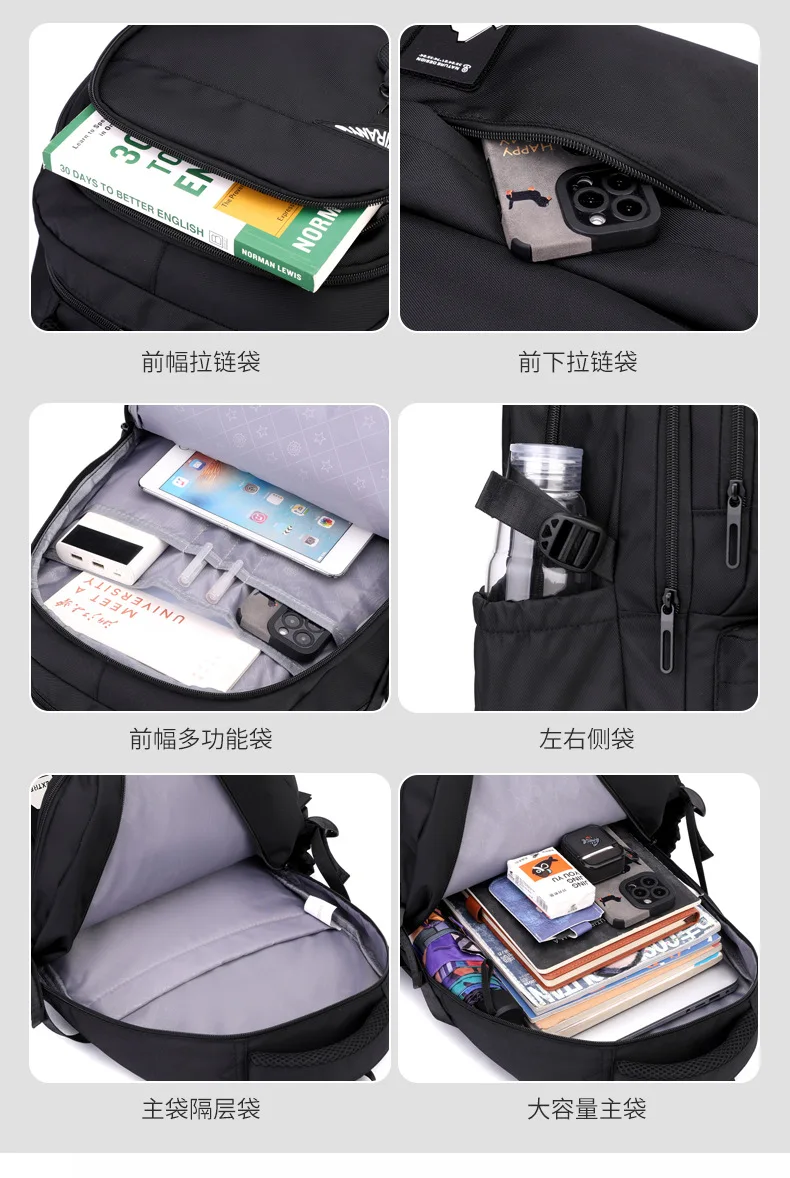 Students Wheeled School Bag Boys Trolley Bags for School Men Travel Backpack with Wheels Waterproof Large Capacity Luggage Bag