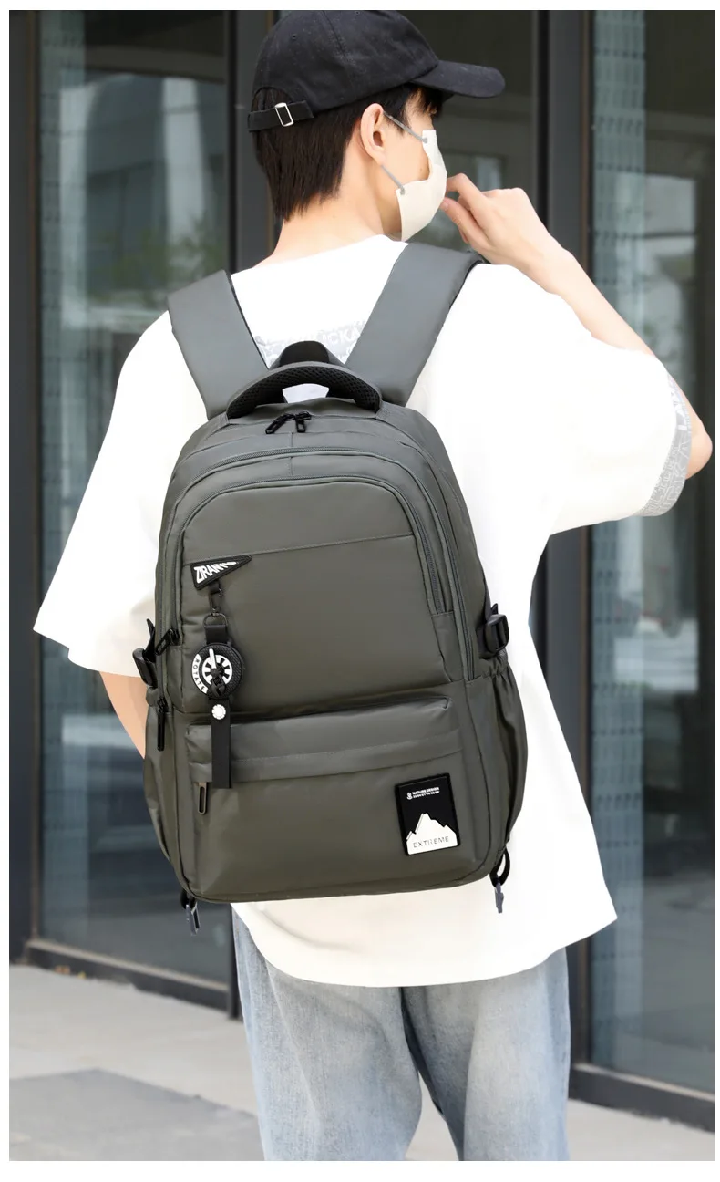Students Wheeled School Bag Boys Trolley Bags for School Men Travel Backpack with Wheels Waterproof Large Capacity Luggage Bag