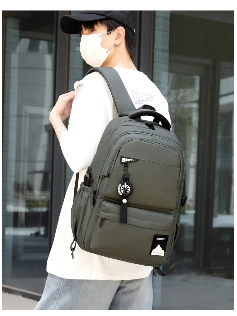 Students Wheeled School Bag Boys Trolley Bags for School Men Travel Backpack with Wheels Waterproof Large Capacity Luggage Bag