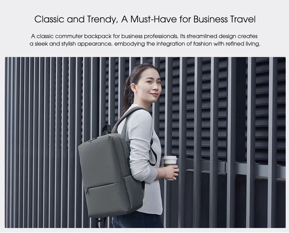 Xiaomi Classic Business Backpack 2 Fashion Laptop Bag for Men and Women Travel Large Capacity Backpack