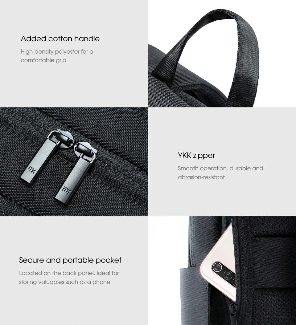 Xiaomi Classic Business Backpack 2 Fashion Laptop Bag for Men and Women Travel Large Capacity Backpack