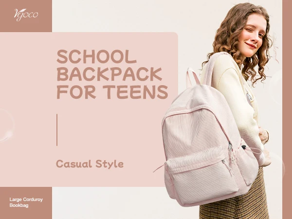 School Backpack for Teens Girls Boys Laptop Bag Fits 15.6 Inch College Travel Durable Leisure Fashion Student Backpack for Women