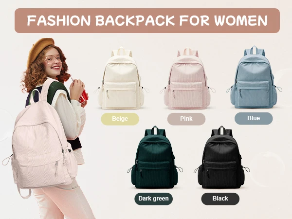 School Backpack for Teens Girls Boys Laptop Bag Fits 15.6 Inch College Travel Durable Leisure Fashion Student Backpack for Women