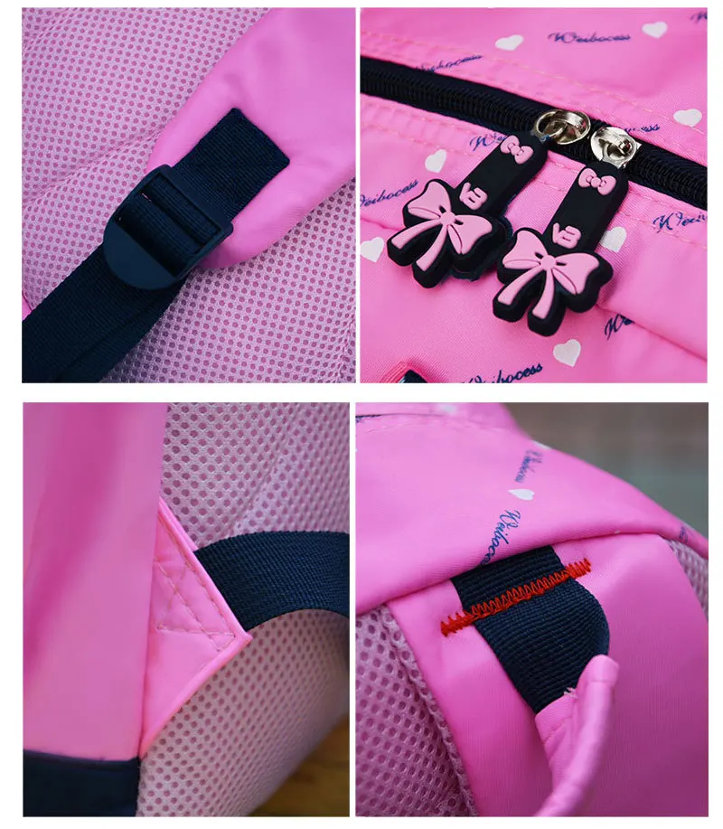Orthopedic Primary Backpacks For Girls School Bags 3 Pcs/Set Schoolbag Dot Printing Schoolbag teenagers bookbag Rucksack Moch