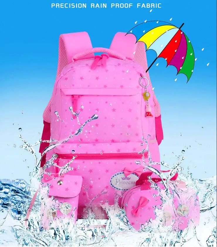 Orthopedic Primary Backpacks For Girls School Bags 3 Pcs/Set Schoolbag Dot Printing Schoolbag teenagers bookbag Rucksack Moch