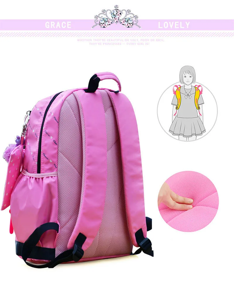 Orthopedic Primary Backpacks For Girls School Bags 3 Pcs/Set Schoolbag Dot Printing Schoolbag teenagers bookbag Rucksack Moch