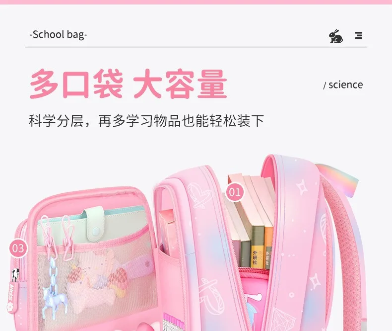 Children School Bags For Girls Lightweight Kids Princess Backpack Schoolbag Primary School Backpack Kids Book bag Mochila