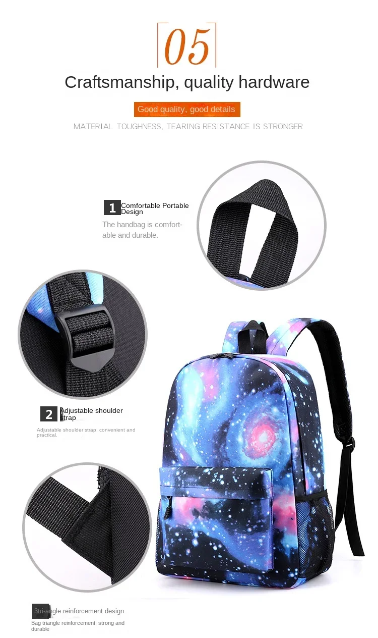 CR7 Ronaldo Backpack Football 67 Print School Bag With Shoulder Bag & Pencil Case For Student Boys Gift Daily Travel Rucksack