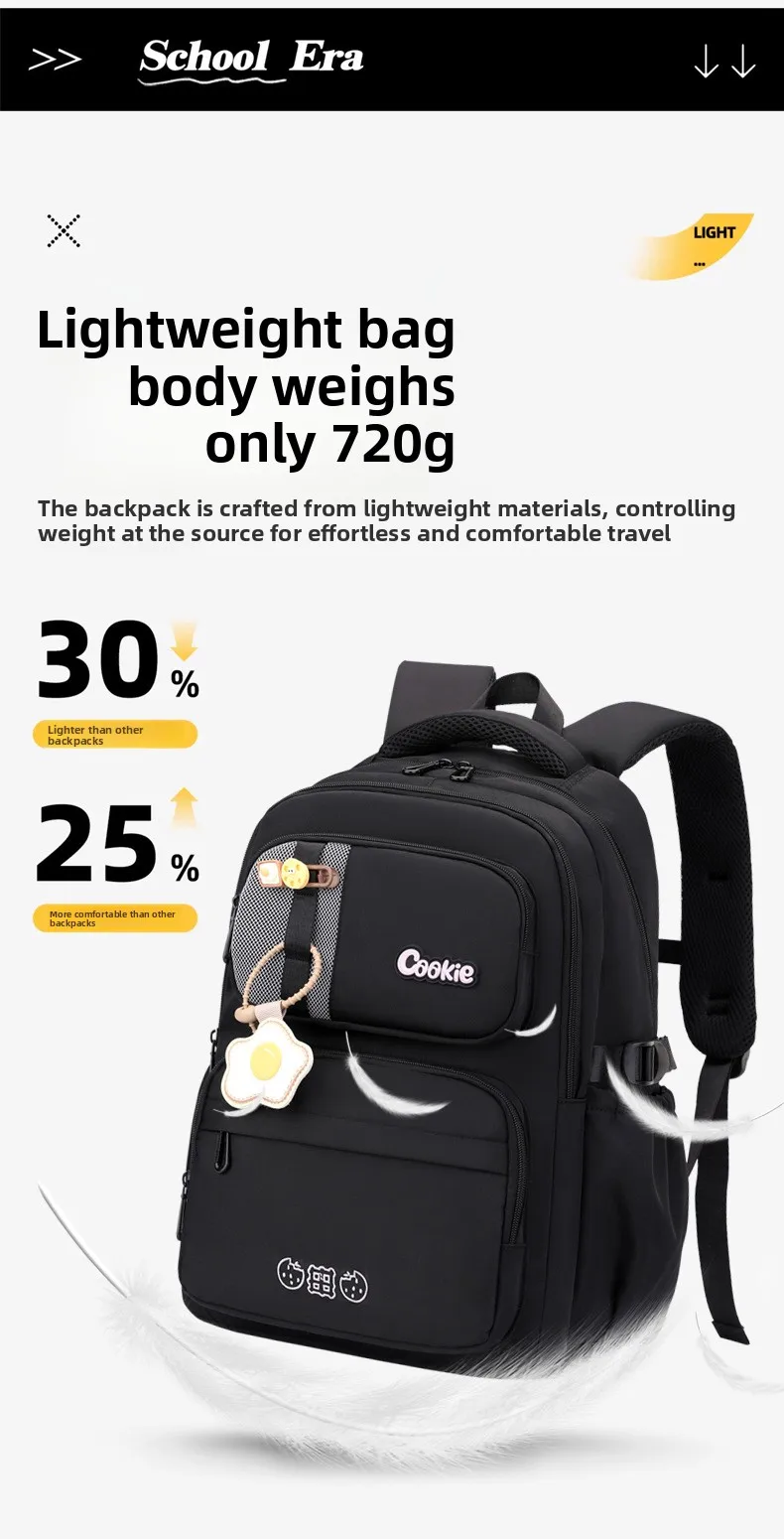 Cool School Backpack for teenage girls Student Large Capacity Backpack Stylish Casual School Bag for Middle High School Students