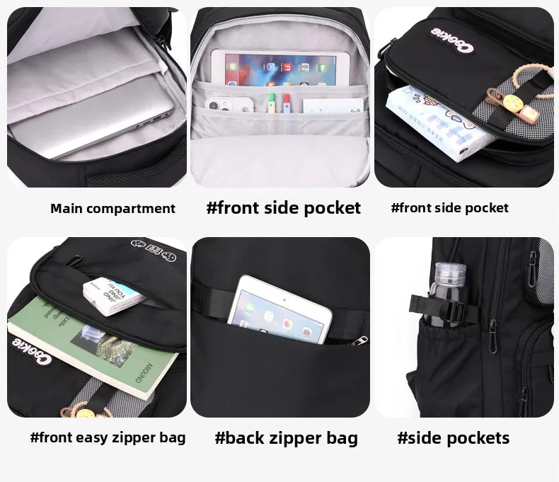 Cool School Backpack for teenage girls Student Large Capacity Backpack Stylish Casual School Bag for Middle High School Students
