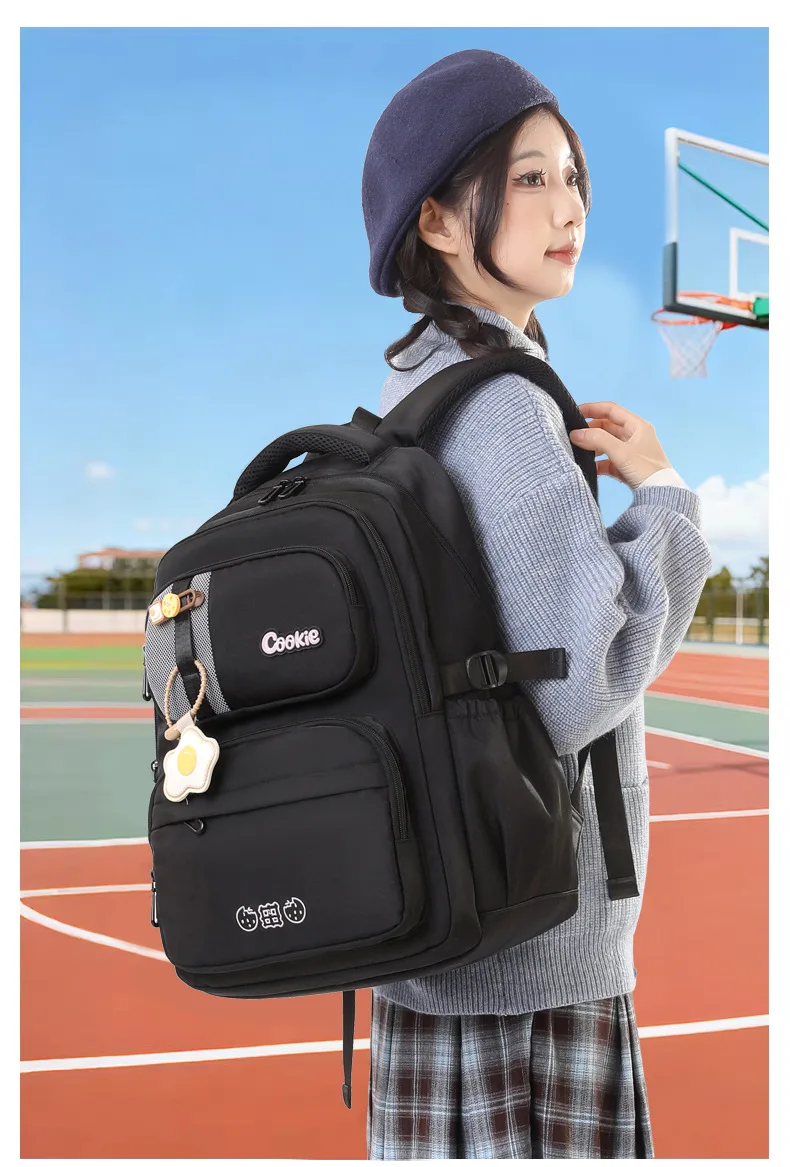 Cool School Backpack for teenage girls Student Large Capacity Backpack Stylish Casual School Bag for Middle High School Students