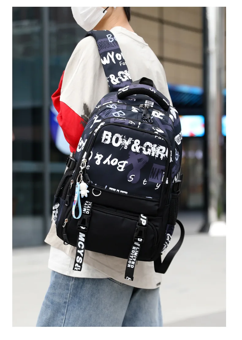Boys School Bags Children Middle School Backpack Teenage Schoolbag Outdoor Travel backpack Big Student Laptop Backpack Book bag