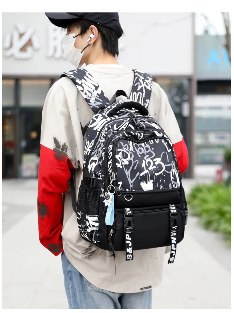 Boys School Bags Children Middle School Backpack Teenage Schoolbag Outdoor Travel backpack Big Student Laptop Backpack Book bag