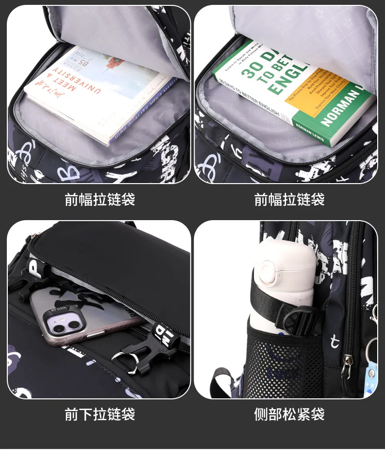 Boys School Bags Children Middle School Backpack Teenage Schoolbag Outdoor Travel backpack Big Student Laptop Backpack Book bag