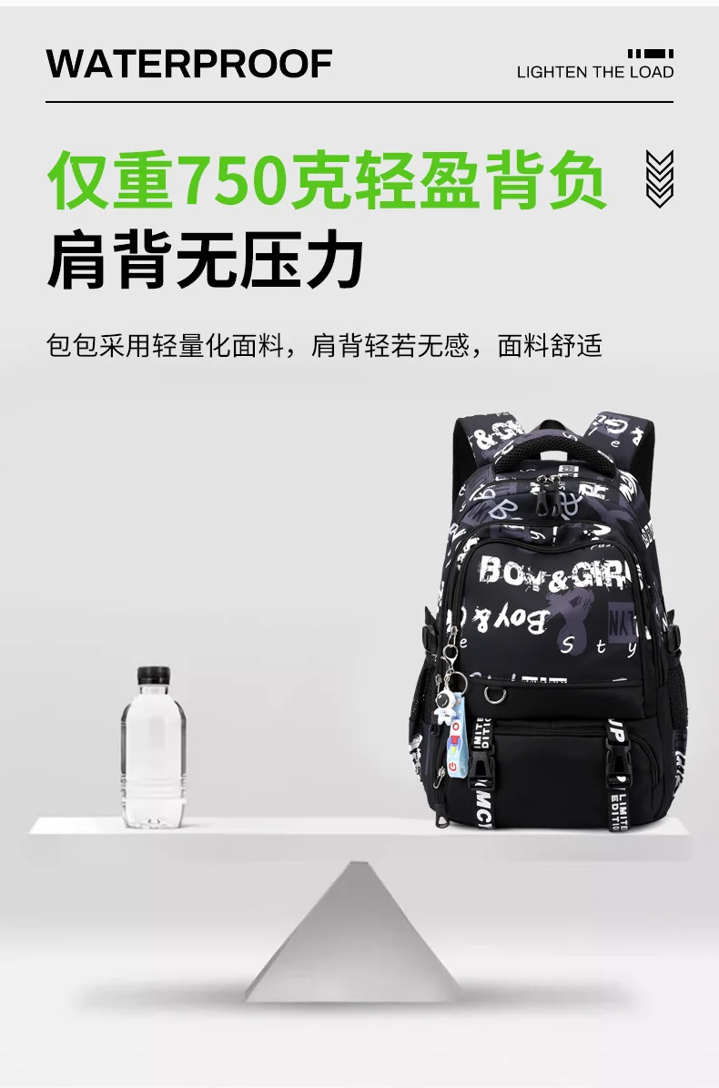 Boys School Bags Children Middle School Backpack Teenage Schoolbag Outdoor Travel backpack Big Student Laptop Backpack Book bag