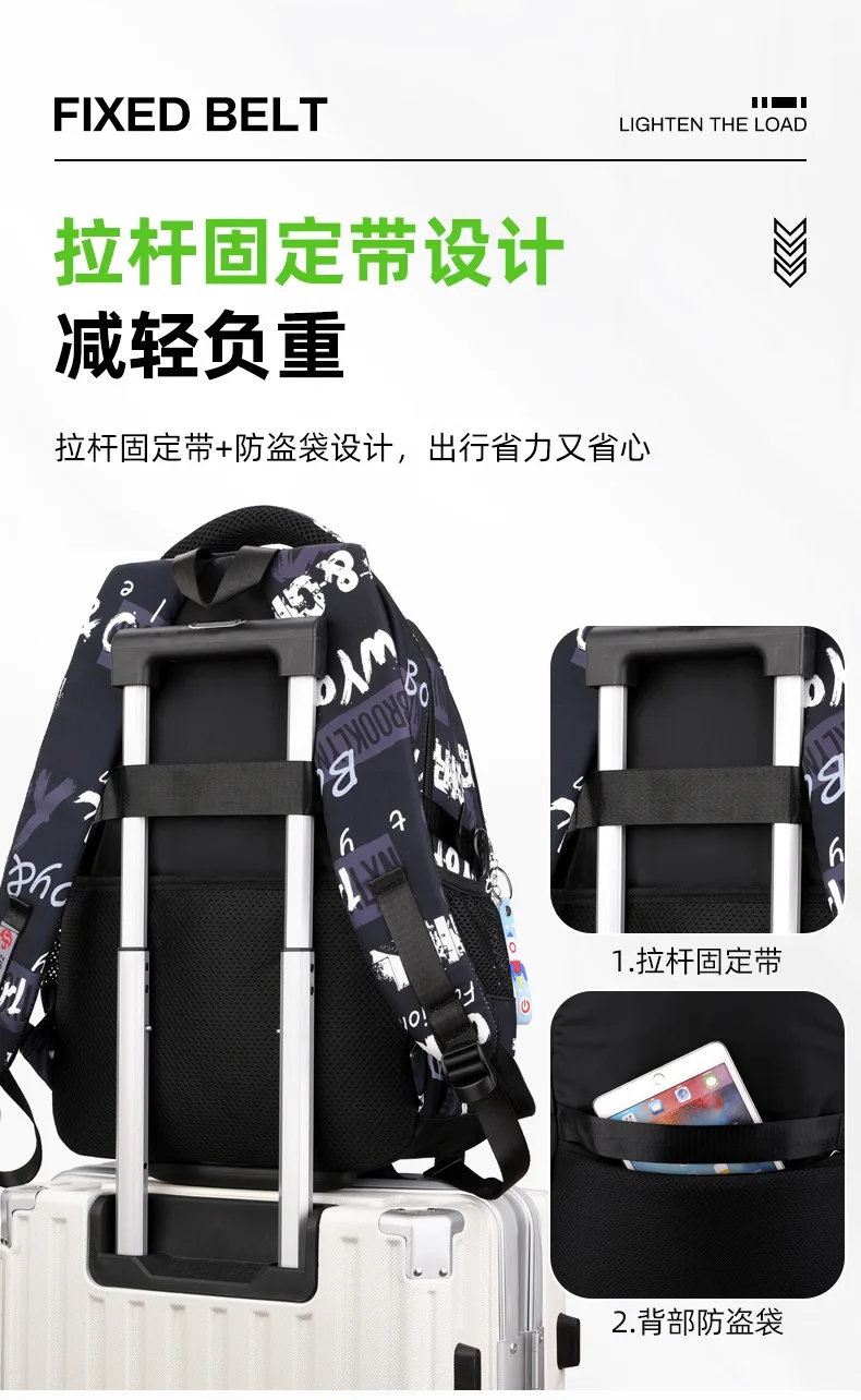 Boys School Bags Children Middle School Backpack Teenage Schoolbag Outdoor Travel backpack Big Student Laptop Backpack Book bag