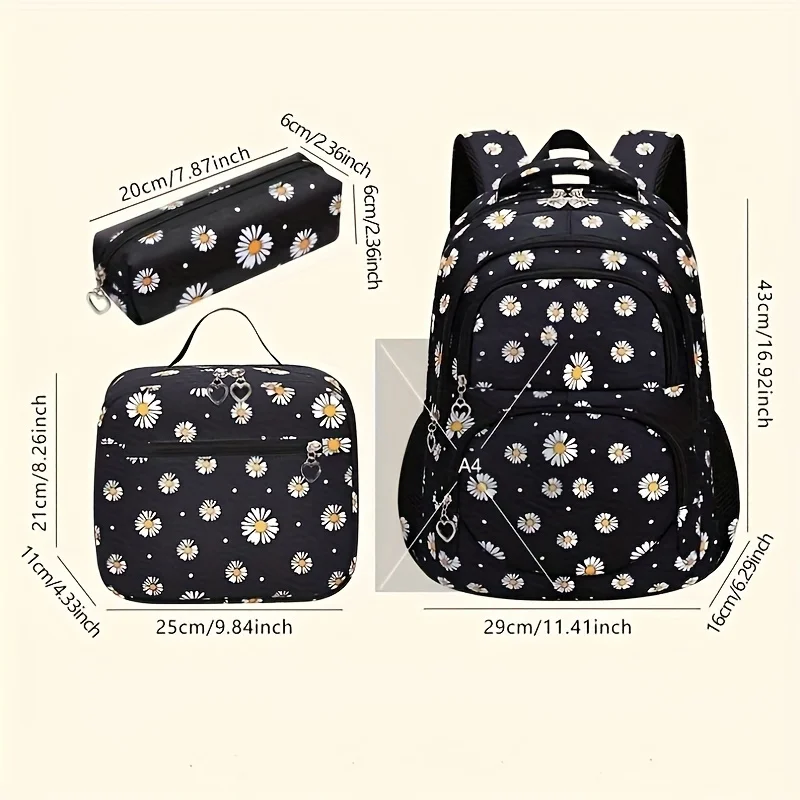 Waterproof Children School Bags Set For Girls Kids Backpack 3pcs Orthopedic Backpack Schoolbag Primary School Backpack Book Bag