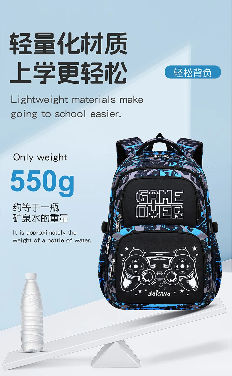 3 Pcs Kids School Backpcak Children School Bags Set Boys Primary Backpack with Lunch Bag Schoolbag Book Bag Kids Mochilas