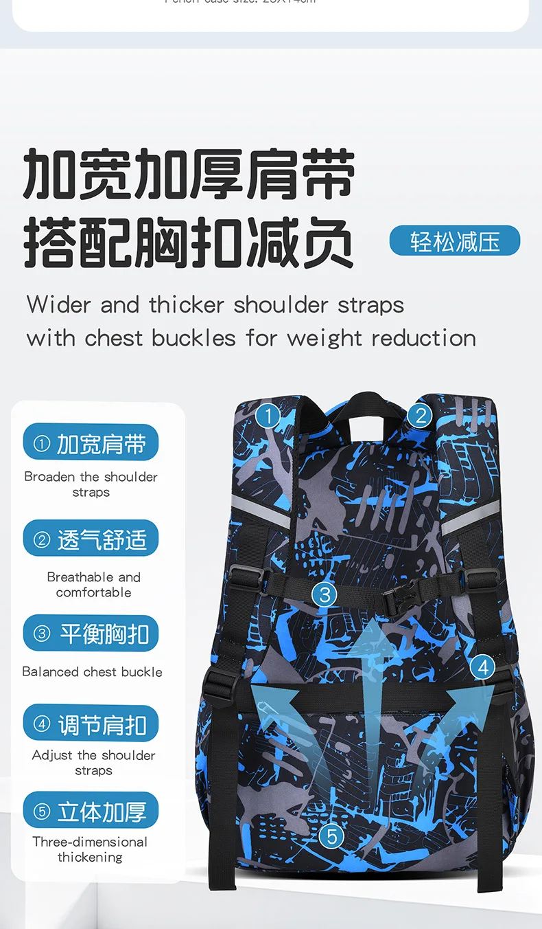 3 Pcs Kids School Backpcak Children School Bags Set Boys Primary Backpack with Lunch Bag Schoolbag Book Bag Kids Mochilas
