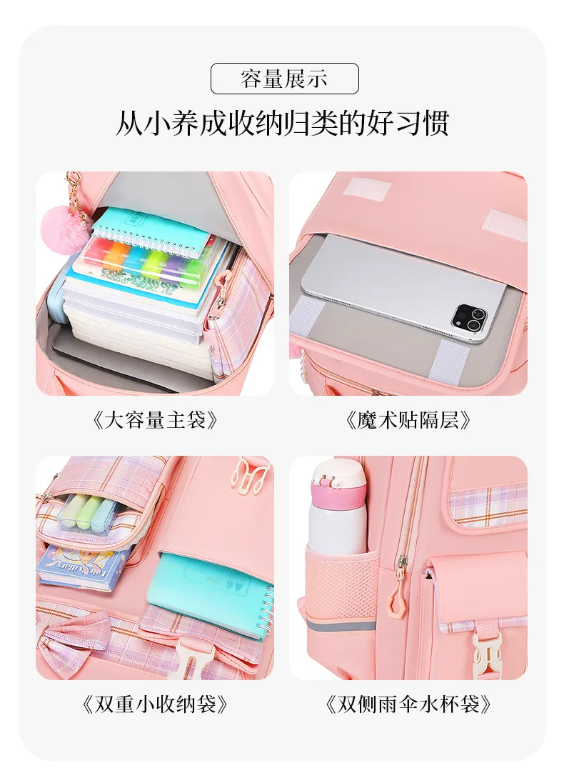 Fashion Girls School Backpack School Bags 3Pcs Teenage Laptop Backpack Casual Travel Backpack Book Bag Children Schoolbag