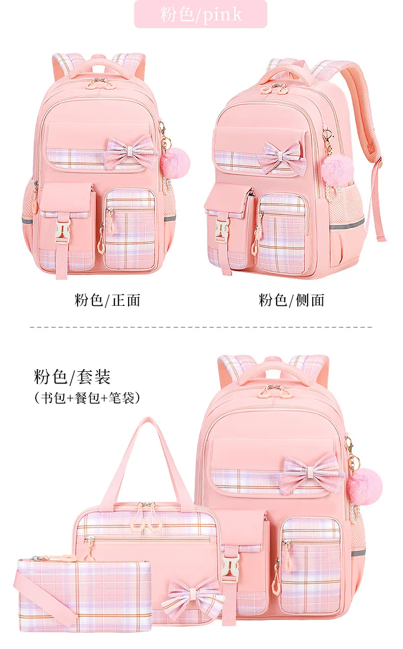 Fashion Girls School Backpack School Bags 3Pcs Teenage Laptop Backpack Casual Travel Backpack Book Bag Children Schoolbag