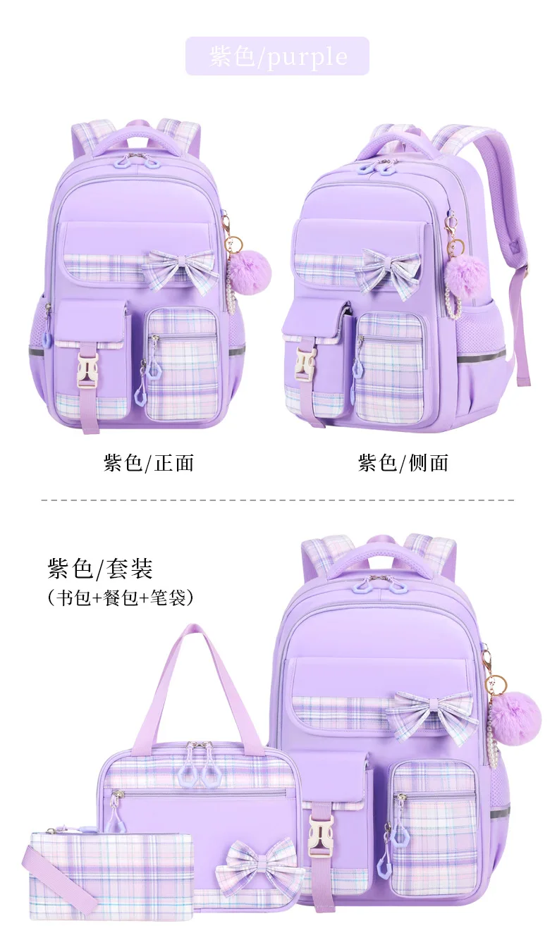 Fashion Girls School Backpack School Bags 3Pcs Teenage Laptop Backpack Casual Travel Backpack Book Bag Children Schoolbag