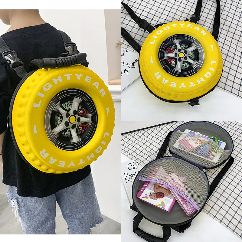 2025 New Korean Style Children's Schoolbag EVA Tire Fashionable Shape Kindergarten Schoolbag Boy's Backpack