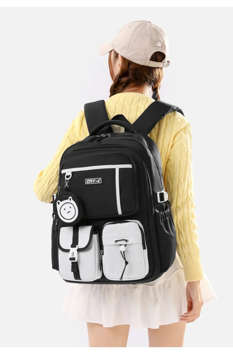 Cool School Bags for Teenage Girls Middle School Student Schoolbag Leisure Campus Backpack High School Large Capacity Backpack