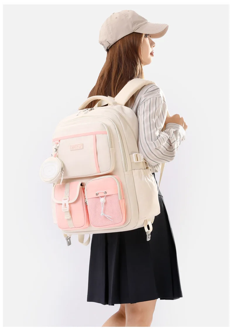 Cool School Bags for Teenage Girls Middle School Student Schoolbag Leisure Campus Backpack High School Large Capacity Backpack