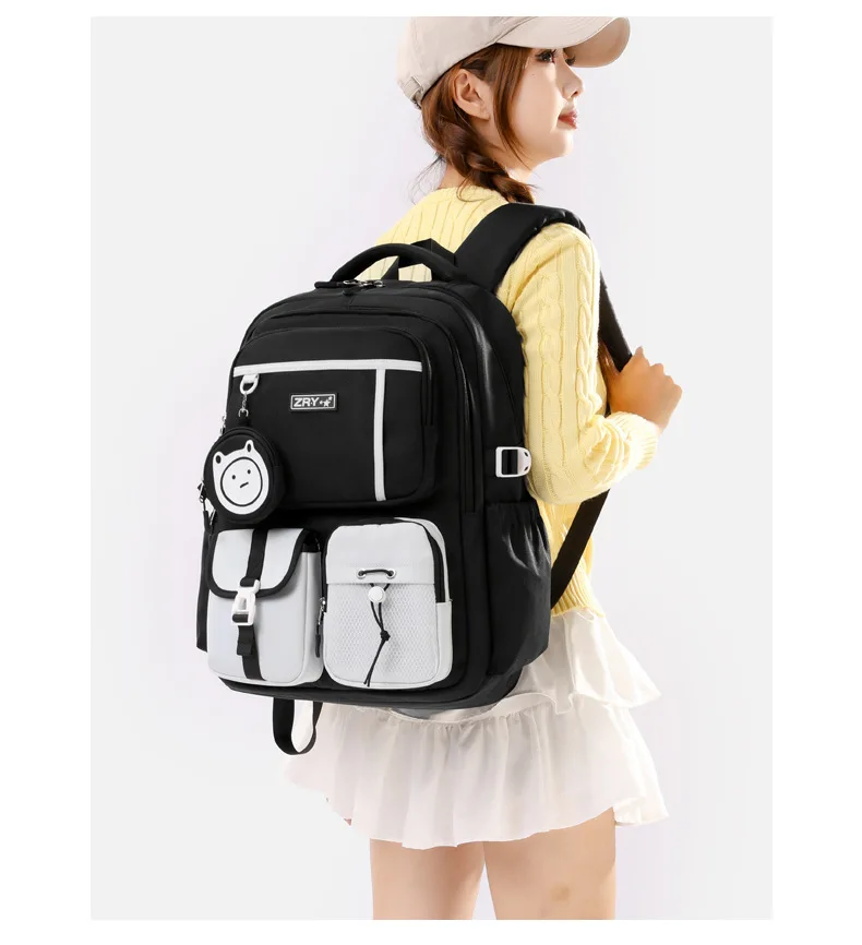 Cool School Bags for Teenage Girls Middle School Student Schoolbag Leisure Campus Backpack High School Large Capacity Backpack
