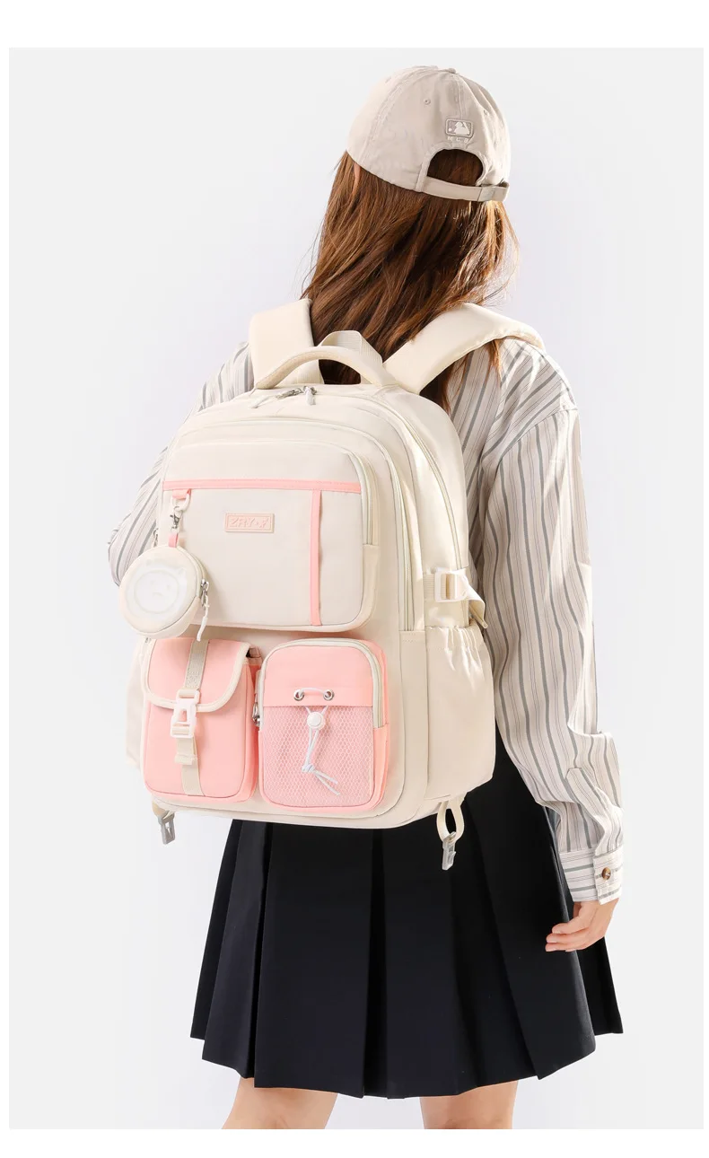 Cool School Bags for Teenage Girls Middle School Student Schoolbag Leisure Campus Backpack High School Large Capacity Backpack