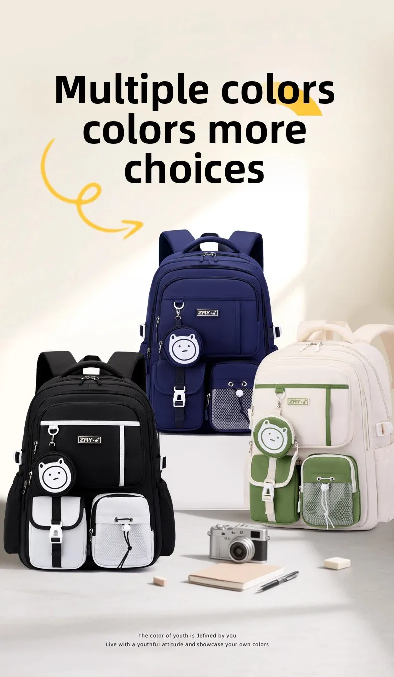 Cool School Bags for Teenage Girls Middle School Student Schoolbag Leisure Campus Backpack High School Large Capacity Backpack