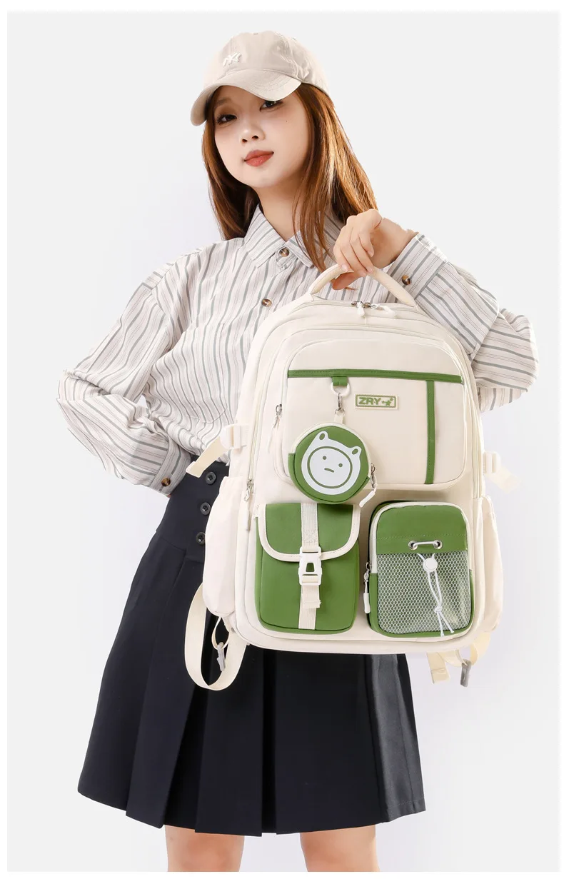 Cool School Bags for Teenage Girls Middle School Student Schoolbag Leisure Campus Backpack High School Large Capacity Backpack