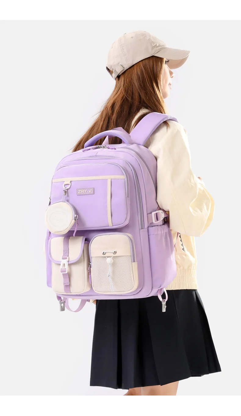 Cool School Bags for Teenage Girls Middle School Student Schoolbag Leisure Campus Backpack High School Large Capacity Backpack