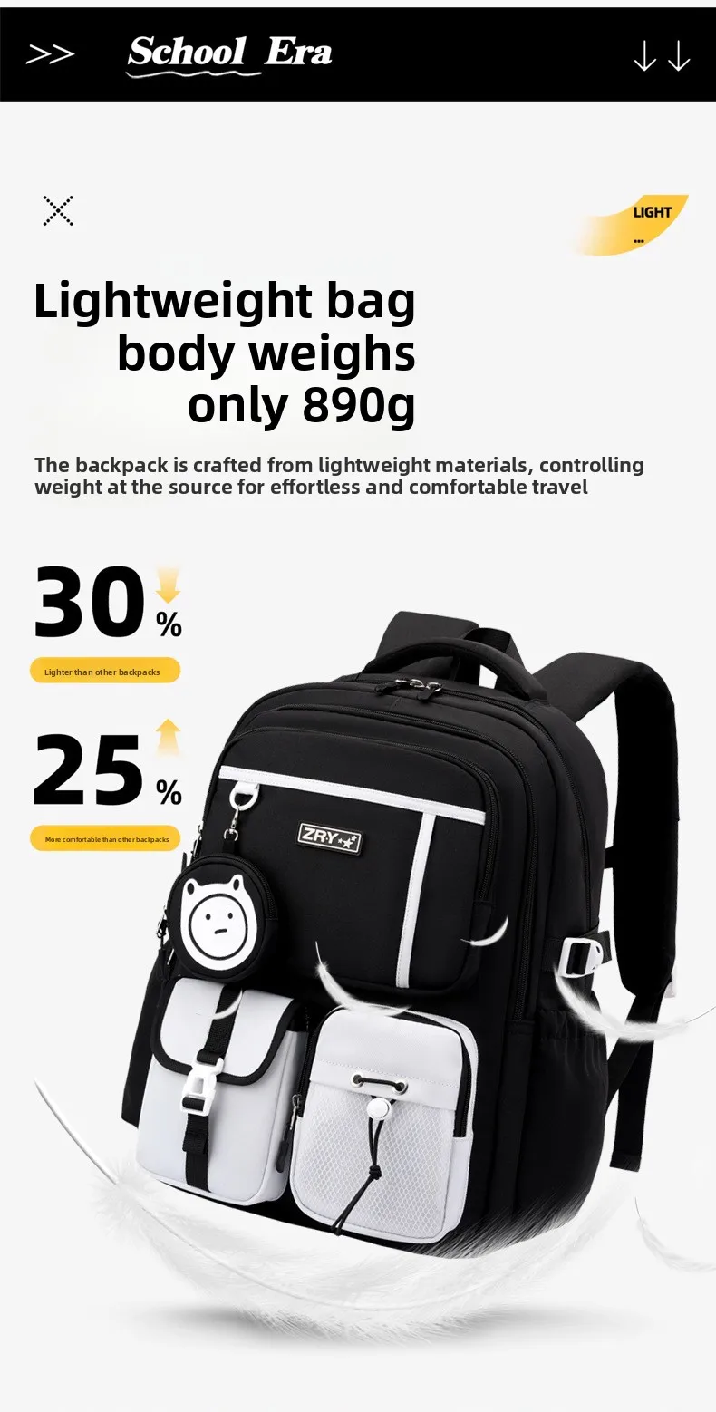 Cool School Bags for Teenage Girls Middle School Student Schoolbag Leisure Campus Backpack High School Large Capacity Backpack