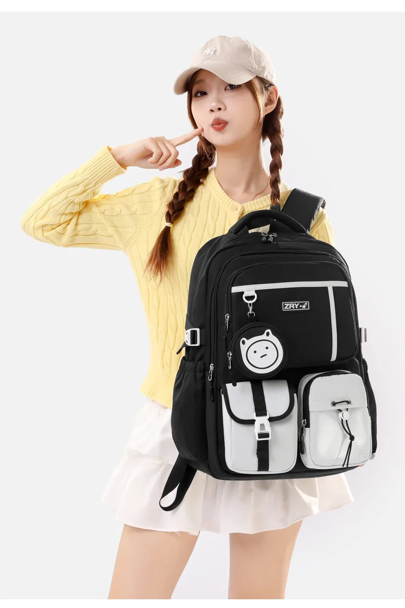Cool School Bags for Teenage Girls Middle School Student Schoolbag Leisure Campus Backpack High School Large Capacity Backpack