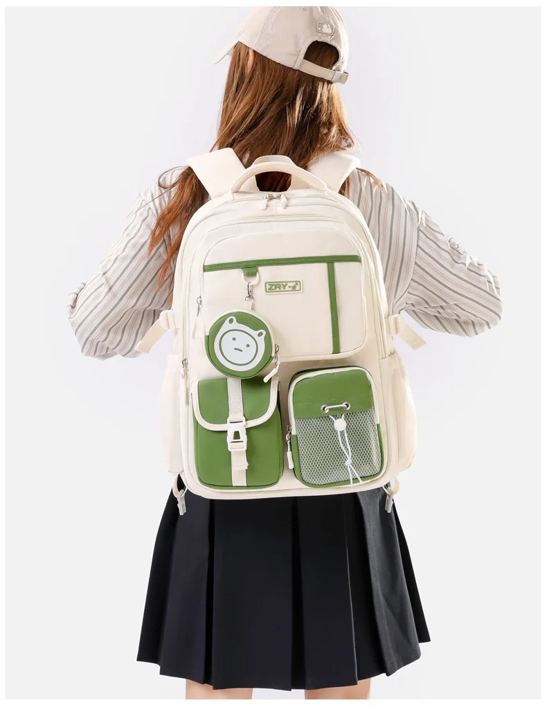 Cool School Bags for Teenage Girls Middle School Student Schoolbag Leisure Campus Backpack High School Large Capacity Backpack
