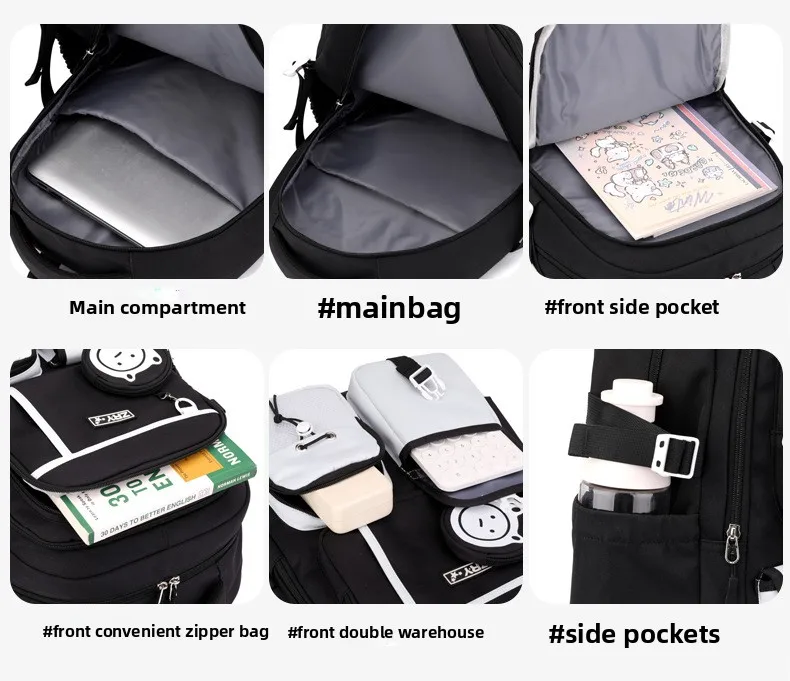 Cool School Bags for Teenage Girls Middle School Student Schoolbag Leisure Campus Backpack High School Large Capacity Backpack