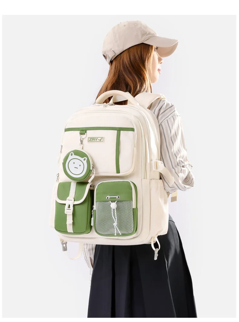 Cool School Bags for Teenage Girls Middle School Student Schoolbag Leisure Campus Backpack High School Large Capacity Backpack