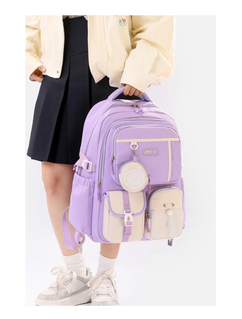 Cool School Bags for Teenage Girls Middle School Student Schoolbag Leisure Campus Backpack High School Large Capacity Backpack
