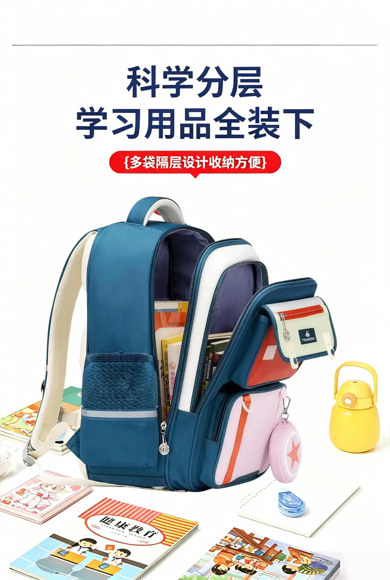 Orthopedic Primary School Backpack Children School Bags Girls Boys Waterproof Backpack Schoolbag Kids Book Bag Mochila Infantil