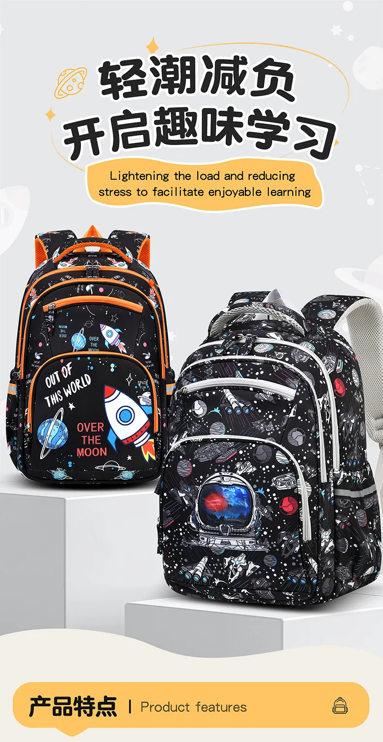 Children School Bags for Boys Girls Kids Schoolbag Primary Book Bag School Backpack Set 3Pcs with Lunch Bag Mochila