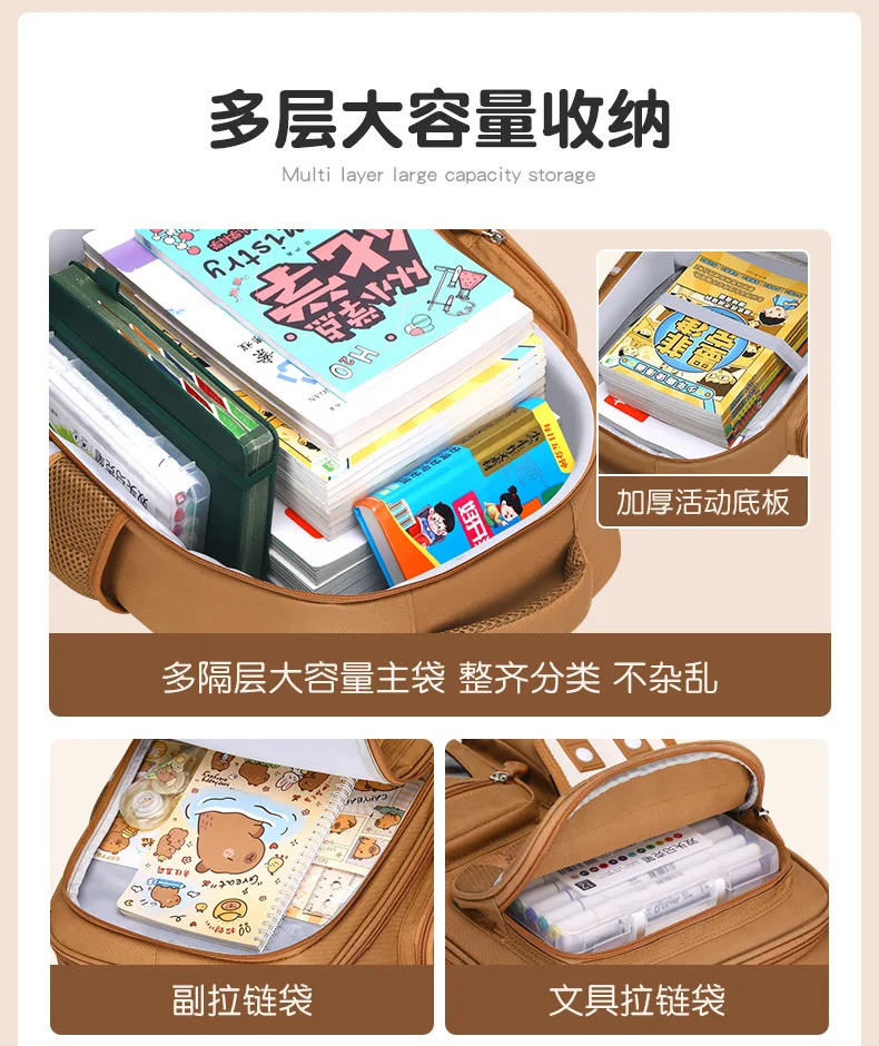 Capybara Children School Bags For Boys Girls Kids Backpack Orthopedic School Backpack Waterproof Primary Schoolbag Book Bag